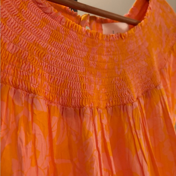 Anthropologie Arielle Sleep Maxi Dress in Orange Motif - Picture 11 of 13